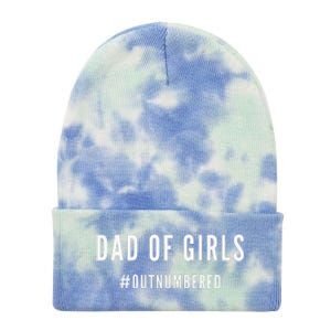 Fathers Day Gift For Daughter Wife Dad Of Outnumbered Tie Dye 12in Knit Beanie