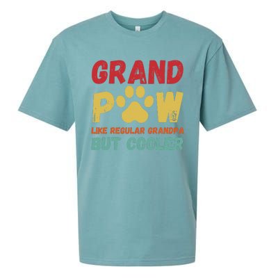 Fathers Day Gift Grandpaw Like Regular Grandpa But Cooler Sueded Cloud Jersey T-Shirt