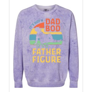 Fathers Day Gift From Wife Daughter Son Its A Father Figure Colorblast Crewneck Sweatshirt