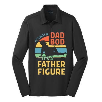 Fathers Day Gift From Wife Daughter Son Its A Father Figure Silk Touch Performance Long Sleeve Polo