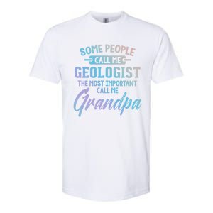 Fathers Day Gift Geologist Grandpa Gift Softstyle CVC T-Shirt