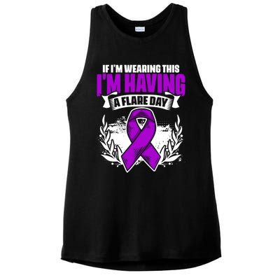 Flare Day Gift Fibro Survivor Warrior Fibromyalgia Awareness Gift Ladies PosiCharge Tri-Blend Wicking Tank