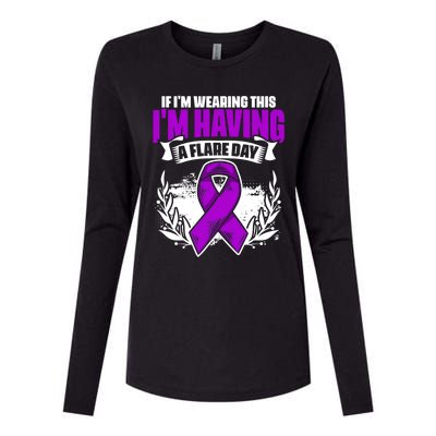 Flare Day Gift Fibro Survivor Warrior Fibromyalgia Awareness Gift Womens Cotton Relaxed Long Sleeve T-Shirt