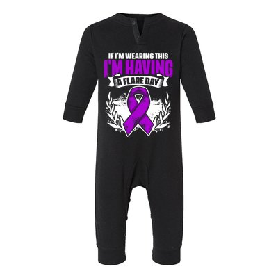 Flare Day Gift Fibro Survivor Warrior Fibromyalgia Awareness Gift Infant Fleece One Piece