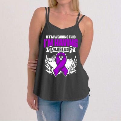 Flare Day Gift Fibro Survivor Warrior Fibromyalgia Awareness Gift Women's Strappy Tank