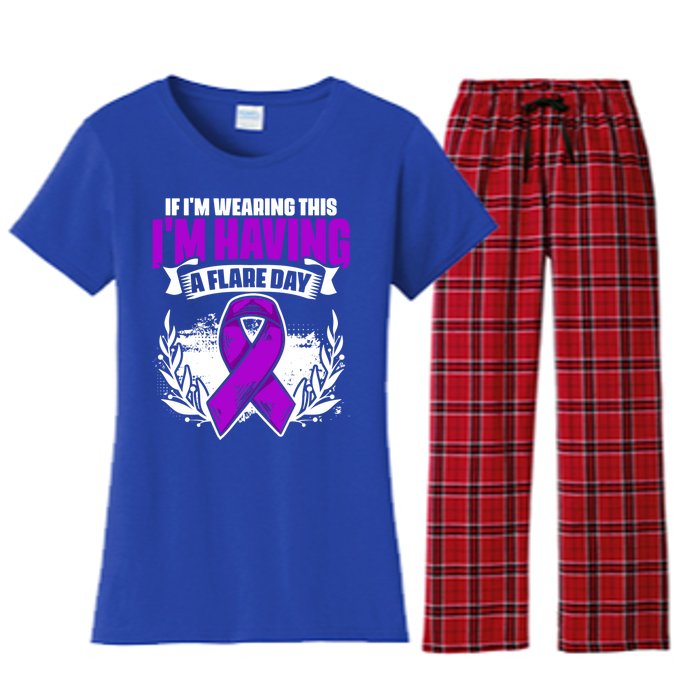 Flare Day Gift Fibro Survivor Warrior Fibromyalgia Awareness Gift Women's Flannel Pajama Set