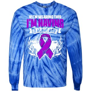 Flare Day Gift Fibro Survivor Warrior Fibromyalgia Awareness Gift Tie-Dye Long Sleeve Shirt