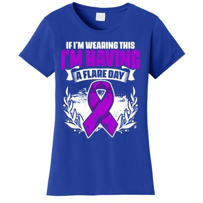 Flare Day Gift Fibro Survivor Warrior Fibromyalgia Awareness Gift Women's T-Shirt