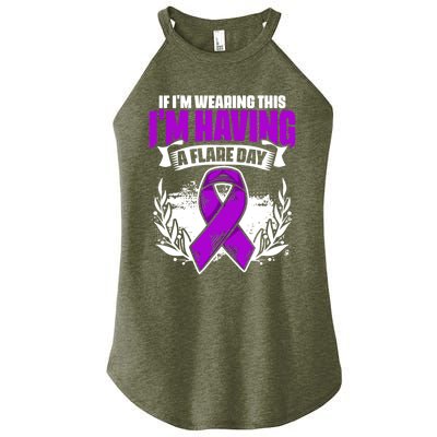 Flare Day Gift Fibro Survivor Warrior Fibromyalgia Awareness Gift Women's Perfect Tri Rocker Tank