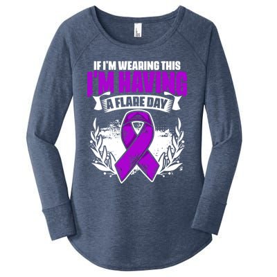 Flare Day Gift Fibro Survivor Warrior Fibromyalgia Awareness Gift Women's Perfect Tri Tunic Long Sleeve Shirt