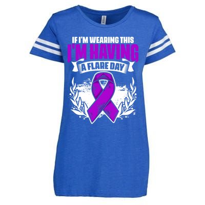 Flare Day Gift Fibro Survivor Warrior Fibromyalgia Awareness Gift Enza Ladies Jersey Football T-Shirt