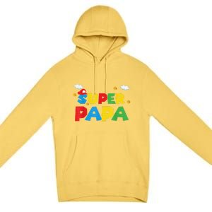 Fathers Day Gift Papa Gift From Son Daughter Grandkids Premium Pullover Hoodie