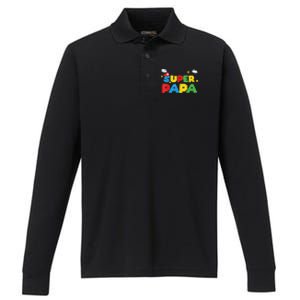 Fathers Day Gift Papa Gift From Son Daughter Grandkids Performance Long Sleeve Polo