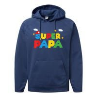 Fathers Day Gift Papa Gift From Son Daughter Grandkids Performance Fleece Hoodie