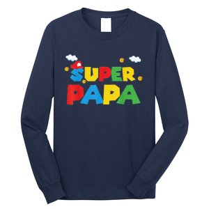 Fathers Day Gift Papa Gift From Son Daughter Grandkids Long Sleeve Shirt