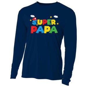 Fathers Day Gift Papa Gift From Son Daughter Grandkids Cooling Performance Long Sleeve Crew