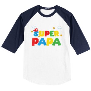 Fathers Day Gift Papa Gift From Son Daughter Grandkids Baseball Sleeve Shirt