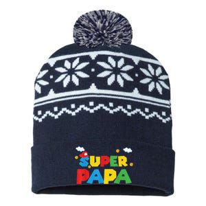 Fathers Day Gift Papa Gift From Son Daughter Grandkids USA-Made Snowflake Beanie