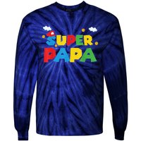 Fathers Day Gift Papa Gift From Son Daughter Grandkids Tie-Dye Long Sleeve Shirt