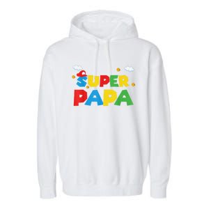 Fathers Day Gift Papa Gift From Son Daughter Grandkids Garment-Dyed Fleece Hoodie