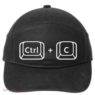 Fathers Day Gift Ctrl C & Ctrl V Dad & Baby Matching New Dad 7-Panel Snapback Hat