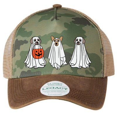 Funny Dog Ghosts Halloween Costume Legacy Tie Dye Trucker Hat