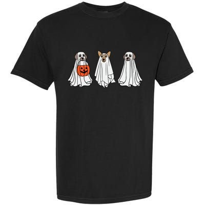 Funny Dog Ghosts Halloween Costume Garment-Dyed Heavyweight T-Shirt