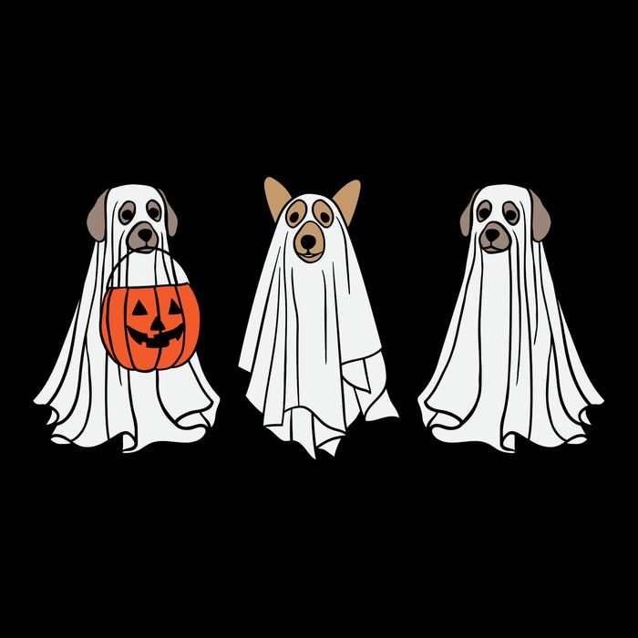 Funny Dog Ghosts Halloween Costume Cooling Performance Crew T-Shirt