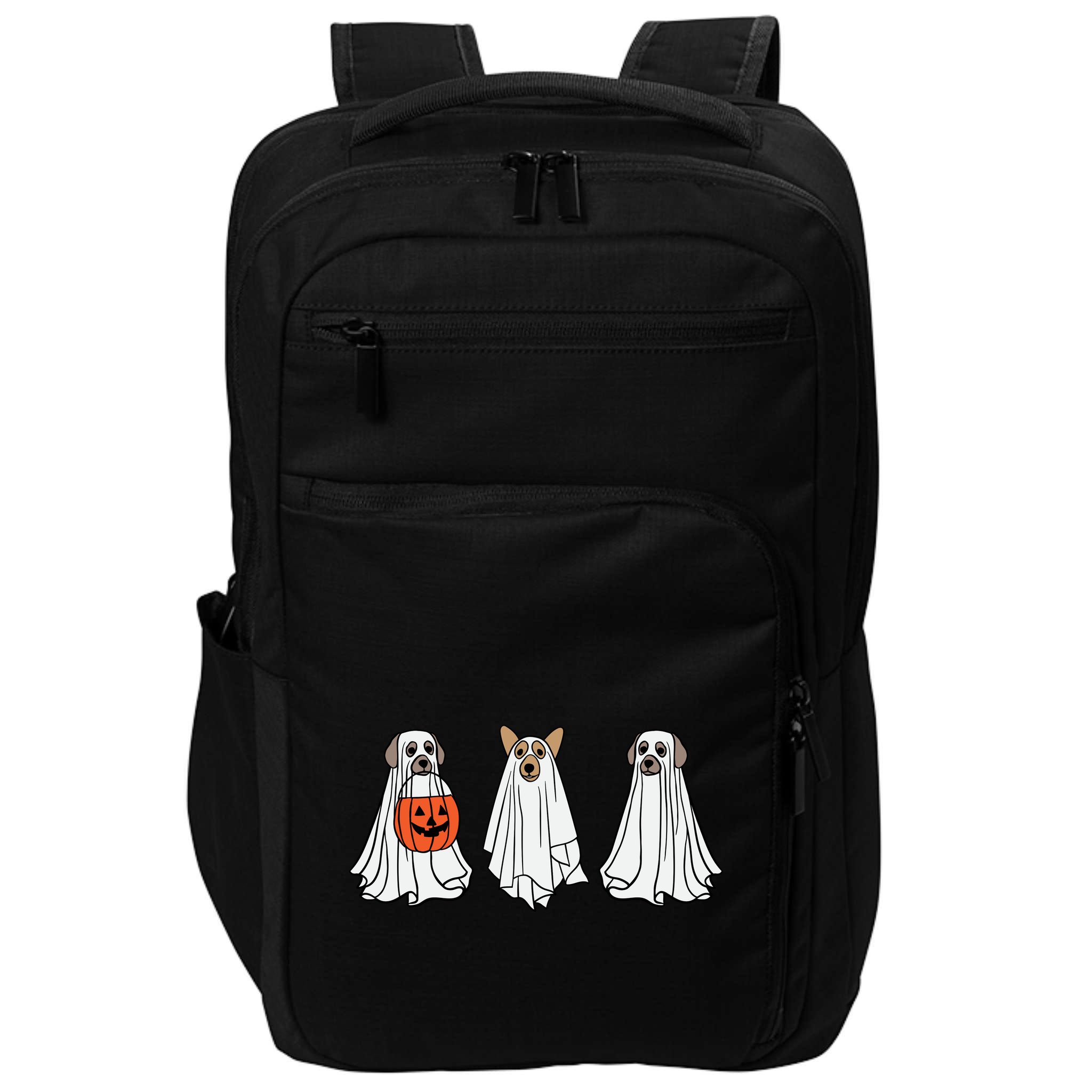 Funny Dog Ghosts Halloween Costume Impact Tech Backpack