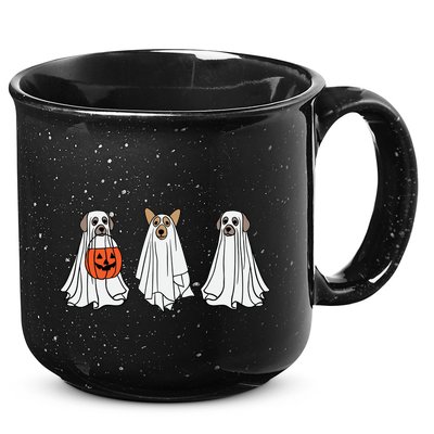 Funny Dog Ghosts Halloween Costume 15oz Campfire Ceramic Mug