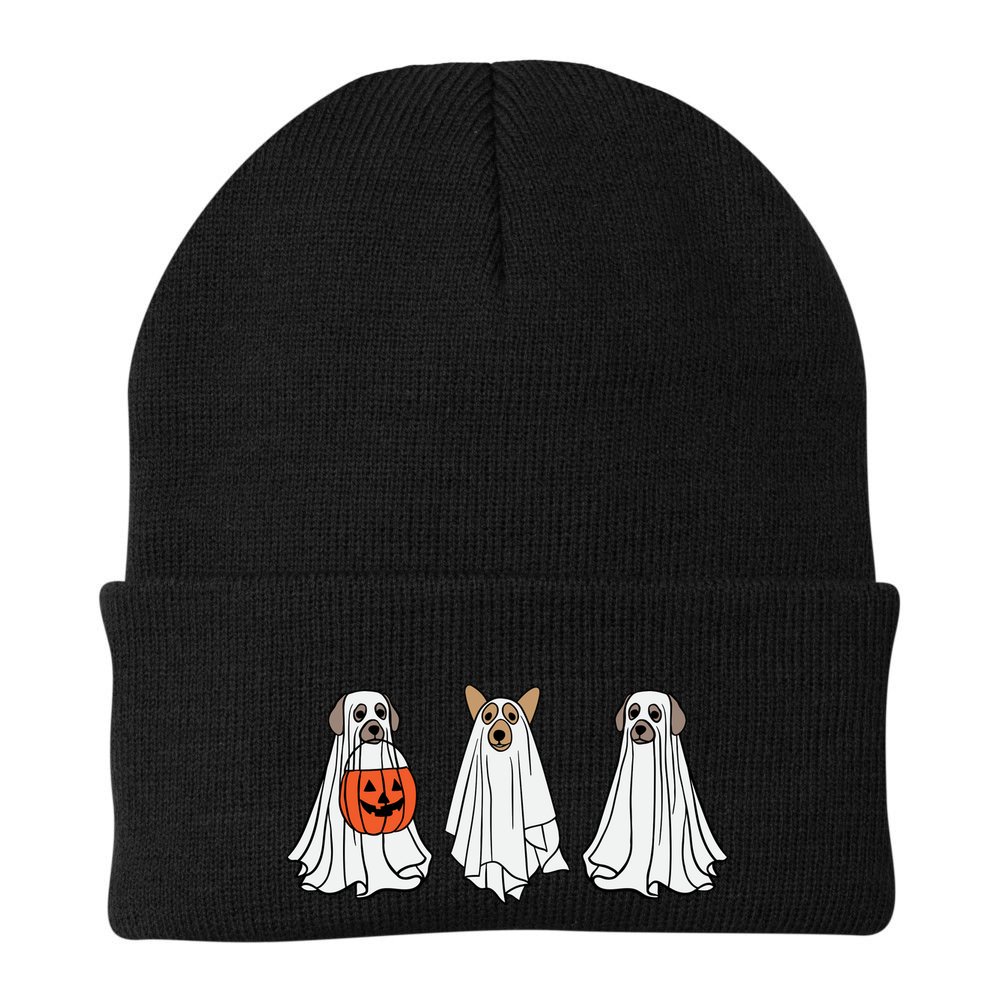 Funny Dog Ghosts Halloween Costume Beanie