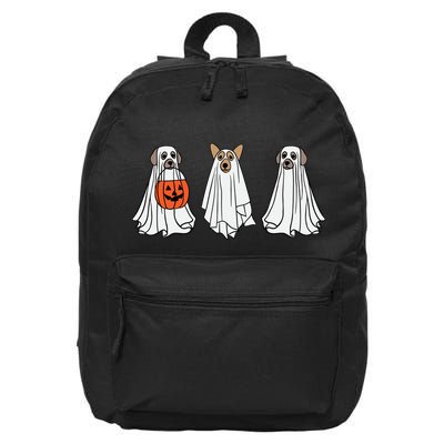 Funny Dog Ghosts Halloween Costume 16 in Basic Backpack