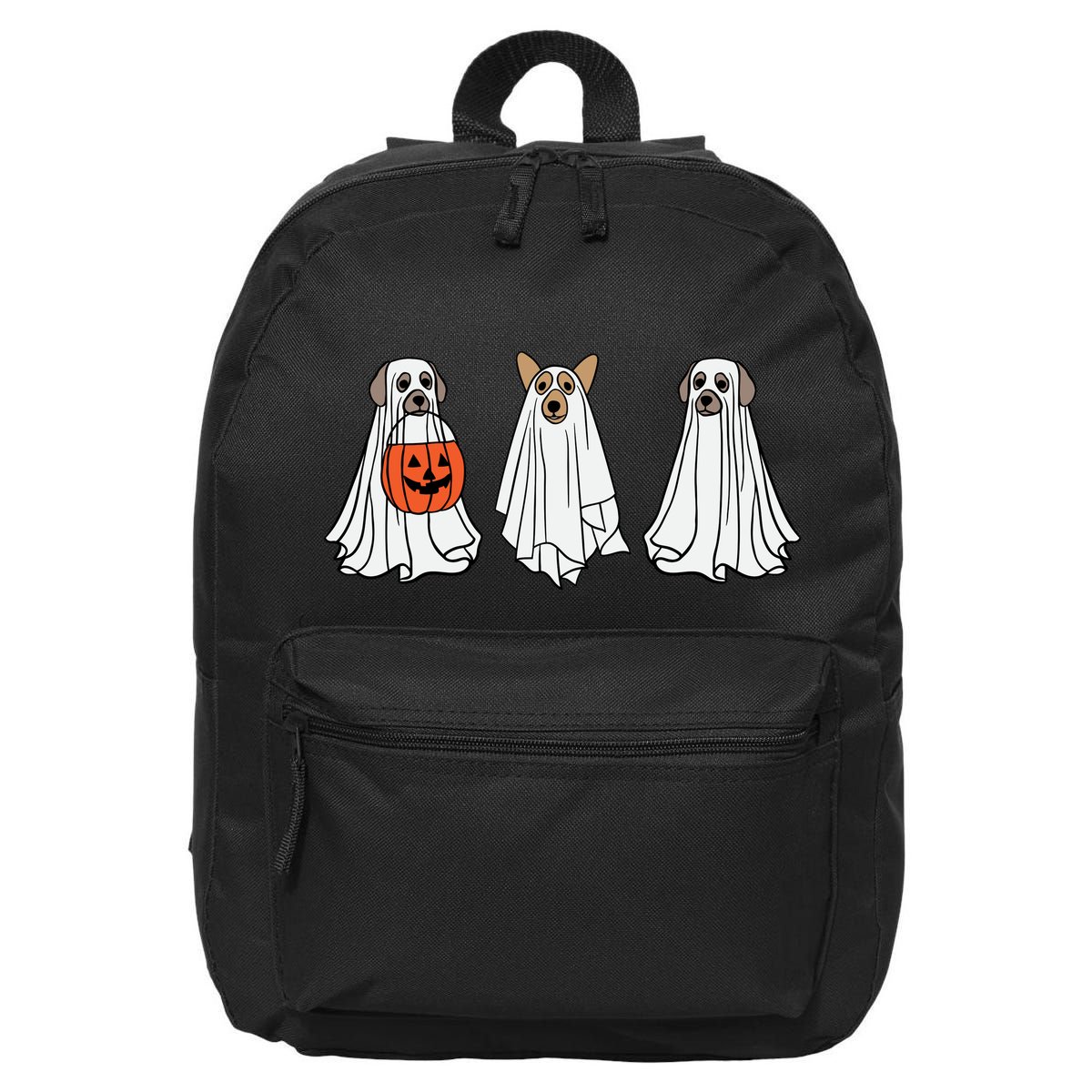 Funny Dog Ghosts Halloween Costume 16 in Basic Backpack