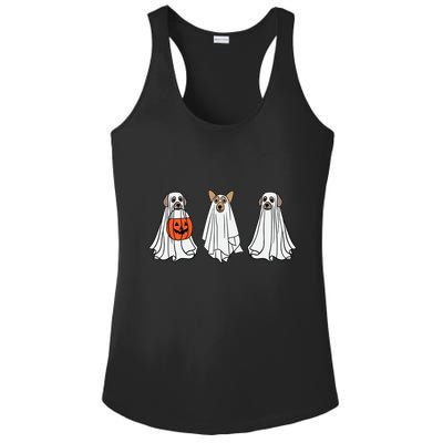 Funny Dog Ghosts Halloween Costume Ladies PosiCharge Competitor Racerback Tank