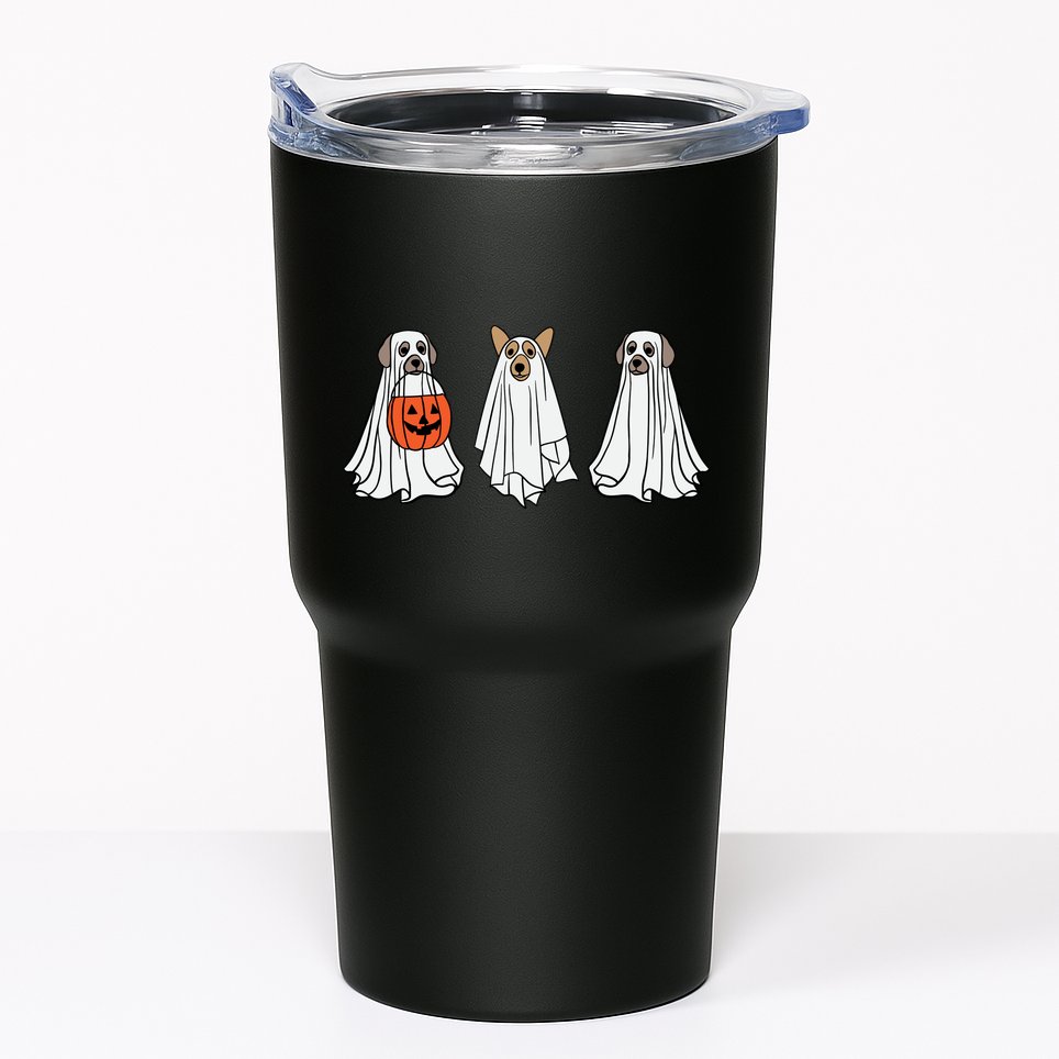 Funny Dog Ghosts Halloween Costume Tumbler