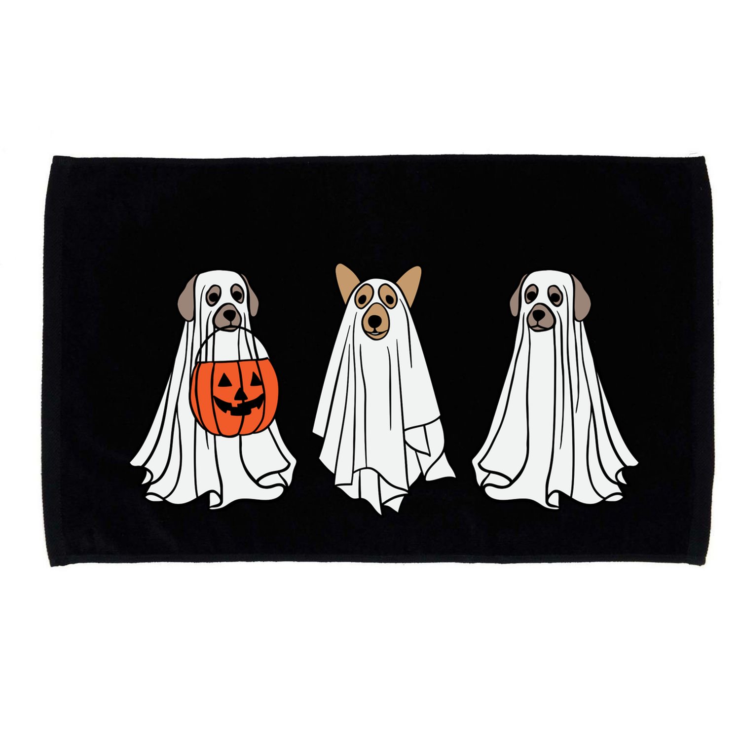 Funny Dog Ghosts Halloween Costume Microfiber Hand Towel
