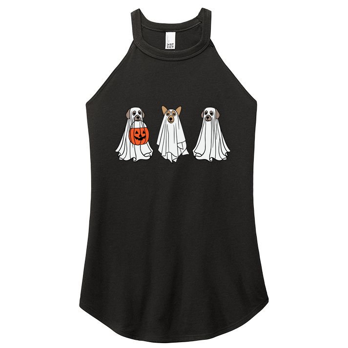 Funny Dog Ghosts Halloween Costume Women's Perfect Tri Rocker Tank