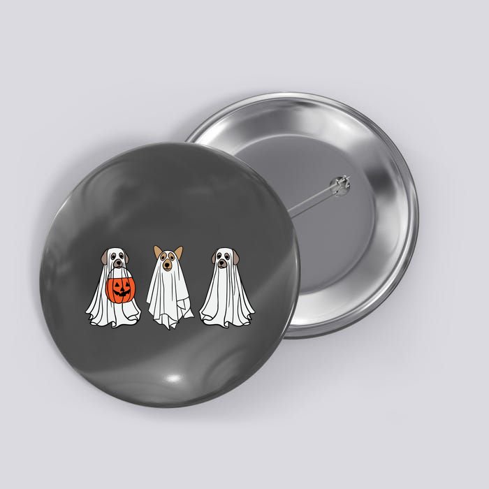 Funny Dog Ghosts Halloween Costume Button