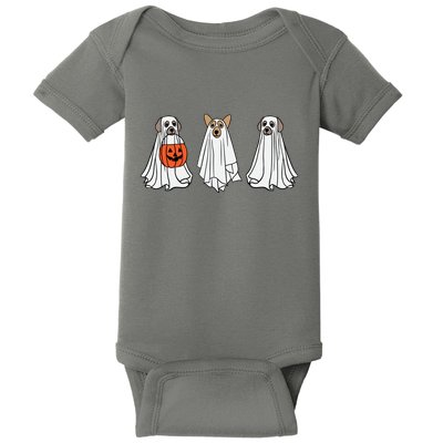 Funny Dog Ghosts Halloween Costume Baby Bodysuit
