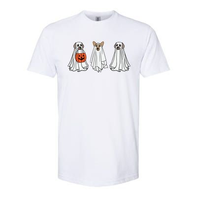 Funny Dog Ghosts Halloween Costume Softstyle® CVC T-Shirt