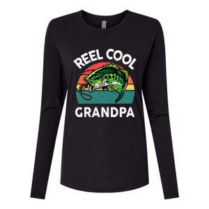 Fathers Day Gift Reel Cool Grandpa Dad Papa PopPop Fishing Womens Cotton Relaxed Long Sleeve T-Shirt