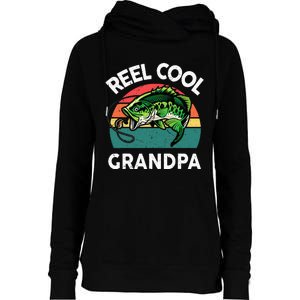 Fathers Day Gift Reel Cool Grandpa Dad Papa PopPop Fishing Womens Funnel Neck Pullover Hood