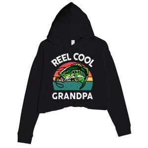 Fathers Day Gift Reel Cool Grandpa Dad Papa PopPop Fishing Crop Fleece Hoodie