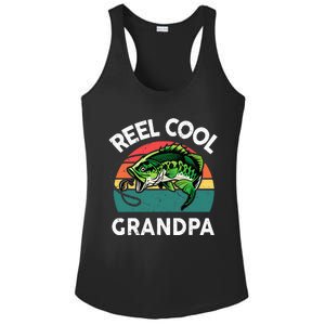 Fathers Day Gift Reel Cool Grandpa Dad Papa PopPop Fishing Ladies PosiCharge Competitor Racerback Tank