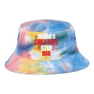 Father's Day Gift, World's Greatest Step Dad Plus Size Shirts For Dad Son Family Tie Dye Newport Bucket Hat