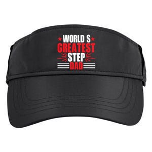 Father's Day Gift, World's Greatest Step Dad Plus Size Shirts For Dad Son Family Adult Drive Performance Visor