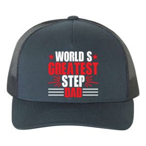 Father's Day Gift, World's Greatest Step Dad Plus Size Shirts For Dad Son Family Yupoong Adult 5-Panel Trucker Hat