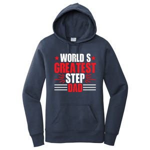 Father's Day Gift, World's Greatest Step Dad Plus Size Shirts For Dad Son Family Women's Pullover Hoodie