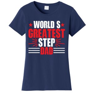 Father's Day Gift, World's Greatest Step Dad Plus Size Shirts For Dad Son Family Women's T-Shirt