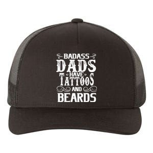 Fathers Day Gift Papa Badass Dads Have Tattoos and Beards Yupoong Adult 5-Panel Trucker Hat